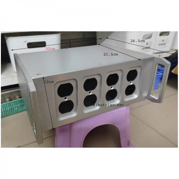 Hộp nhôm phay 32x12x26.5cm (vo74)