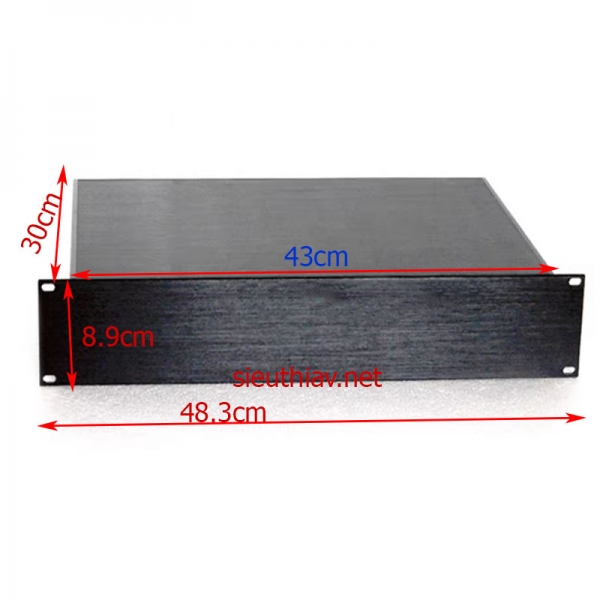 Vỏ nhôm phay 48.3x8.9x30cm bắt rack (2U) (vo110)