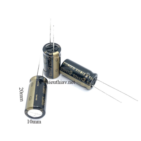 10 Condensatori ELNA SILMIC II 47uF 50V - Audio Grade 85°C Radiale