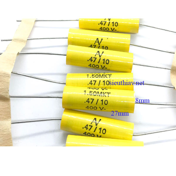 200 Condensatori AID Poliestere Metallizzato 0.47uF 400V &plusmn;10% Assiali &ndash; MEA